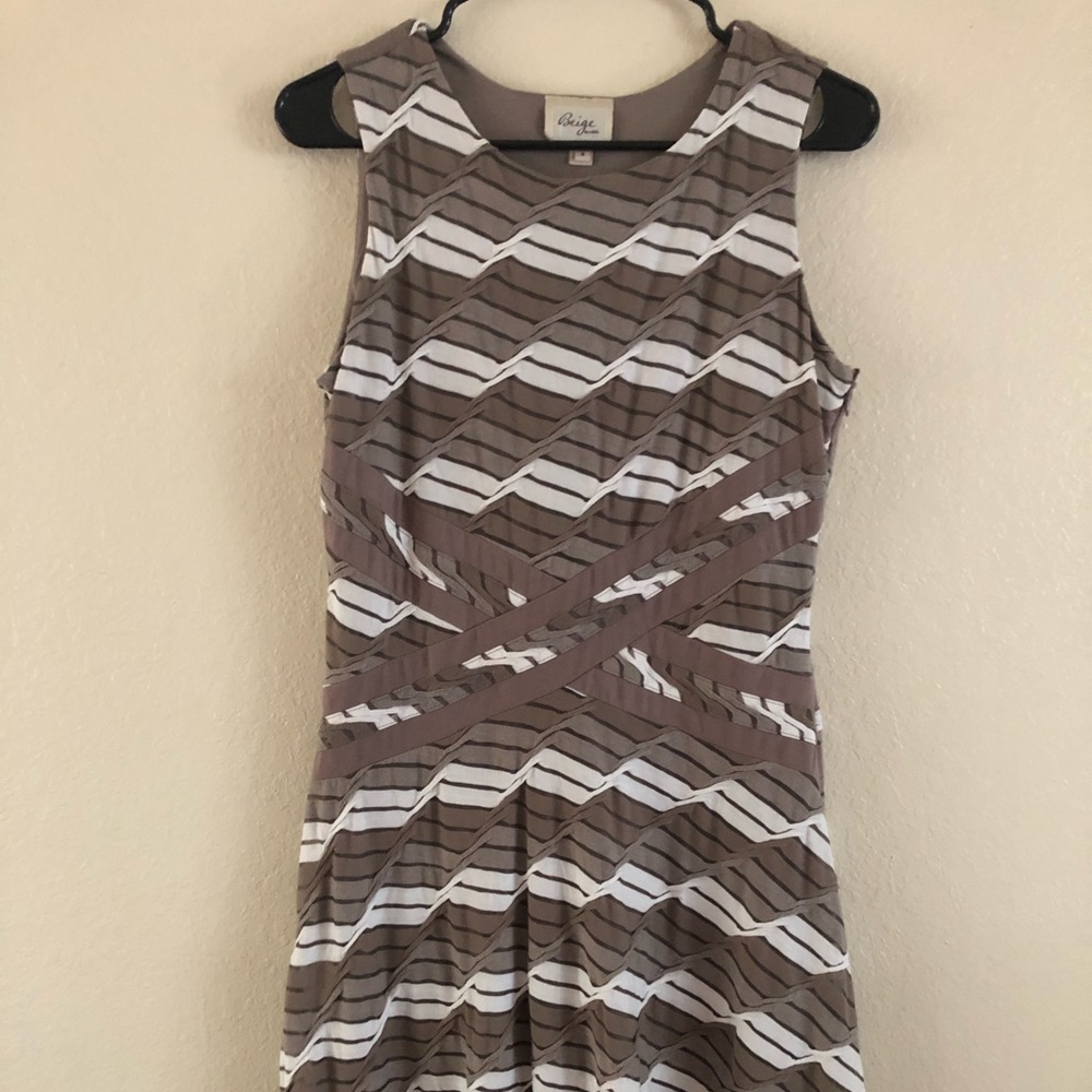 ⚡️Beige by Eci brown and white dress